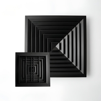Grilles de ventilation de bureau en tube carré d'aluminium au design moderne avec registres