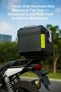Bền 100L Màu Đen Nhôm Hợp Kim Xe Máy Hàng Đầu Cho Trường Hợp Thân Cây Nặng Nhiệm Vụ Đuôi Hộp Cho Touring Và Giao Hàng - Product Image 5
