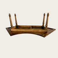 Table à manger moderne en bois massif rustique avec pieds de table à dégagement rapide, mobilier portable pour la maison