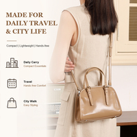 Sac à main mini-sacoche en cuir pleine fleur pour femme avec poignée supérieure, forme compacte, idéal pour les sorties et les voyages, personnalisable sous marque privée