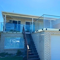 Pince en verre montée par Fascia monté latéral du duplex 2205 pour la balustrade en verre de balcon