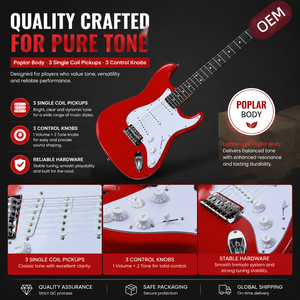 <span class=keywords><strong>Chitarra</strong></span> <span class=keywords><strong>Elettrica</strong></span> a 6 <span class=keywords><strong>Corde</strong></span> di Alta Qualità, Vendita all'Ingrosso, Colore Personalizzabile OEM, con Borsa e Accessori Completi - Product Image 2