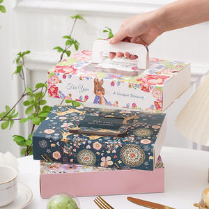 علبة هدايا فاخرة على شكل غزال, علبة هدايا فاخرة للصفار المخبوزات ، 6 قطع ، على شكل غزال ، للحلوى وندفة الثلج ، مع فواصل - Product Image 4