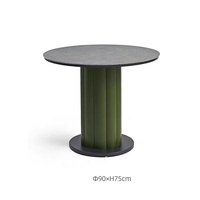 Ensemble de table et de chaises de salle à manger d'extérieur moderne et durable, chaise à bascule en rotin imperméable pour salon, balcon, villa, hôtel, cour