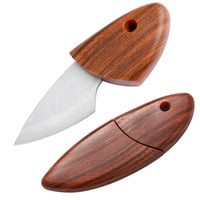 Portable Miniature Chubby Couteau De Haute Qualité Sharp Polyvalent Camping En Bois Couteau À Poisson En Acier Inoxydable Fruits Pomme Couteau