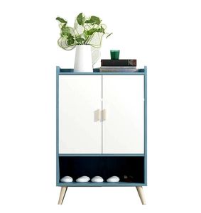 <span class=keywords><strong>Meuble</strong></span> à chaussures 2 portes en bois, multifonctionnel, idéal pour le salon - Product Image 3