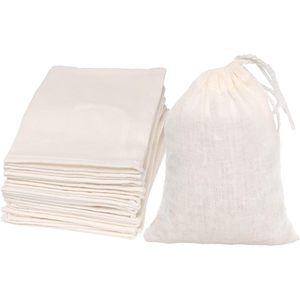 Sacs en coton, sachets en mousseline, 3x4 pouces, paquet de 10, biodégradables, pour les fournitures ménagères - Product Image 1