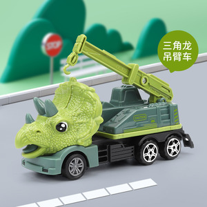 รถบรรทุกของเล่นไดโนเสาร์แบบเสียดสี 4 ล้อ จำนวน 12 ชิ้น สำหรับเด็ก - Product Image 6