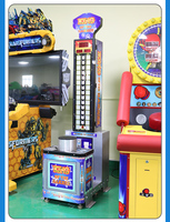 King Hammer Machine de jeu d'arcade de boxe en plastique durable en métal à pièces pour adultes avec rachat de billets pour les centres commerciaux
