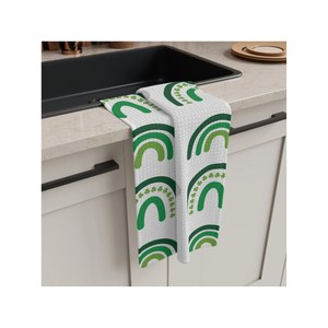 Sostenible 100% algodón bordado 16x26 blanco 120 GSM mejor secado rápido reciclable ligero lavable a máquina paños para platos - Product Image 6