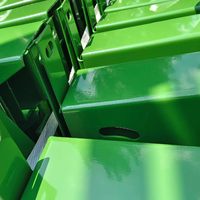 Revêtement en poudre brillant vert vif TIANXU |   Finition époxy polyester |   Solution de pulvérisation électrostatique personnalisée OEM