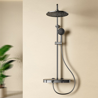 Ensemble complet de douche réglable en acier inoxydable pour salle de bain moderne Système d'eau froide et chaude Baignoire Ensemble de douche