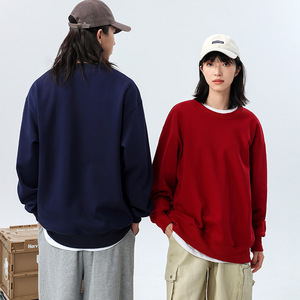 Felpa girocollo girocollo OEM felpa 500 grammi felpa in pile di cotone pesante in poliestere - Product Image 2