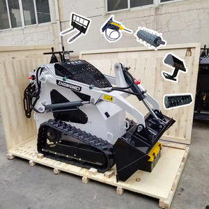Pengiriman gratis CE Skid Steer <span class=keywords><strong>Loader</strong></span> Diesel bensin Tracking Mini <span class=keywords><strong>Front</strong></span> <span class=keywords><strong>End</strong></span> Skid Steer <span class=keywords><strong>Loader</strong></span> dengan lampiran - Product Image 1