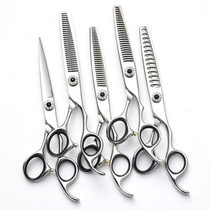 Hairdressing Scissors 440C Stainless Steel Thinning Shears Right Handed Long Handle Sharp Blade Tip - Product Image 1