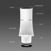 Purificateur d'air électrique domestique avec filtre HEPA, charbon actif, certifié ROHS, norme européenne, faible bruit, capteur de qualité de l'air, mode veille
