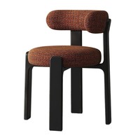 Chaise de salle à manger en bois rembourrée de luxe, style nordique moderne du milieu du siècle, pour restaurant, hôtel, bistrot, usage domestique