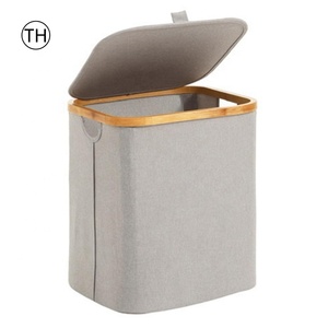 outdoor household fabric woven baby storage basket Hamper homme canvas femmes dirty laundry basket with carry handle
