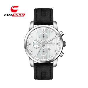 <span class=keywords><strong>CHAXIGO</strong></span> 6707-9 패션 트렌드 남성용 시계 틈새 다목적 비즈니스 스타일 가죽 스트랩 라운드 다이얼 방수 스포츠 시계 - Product Image 3