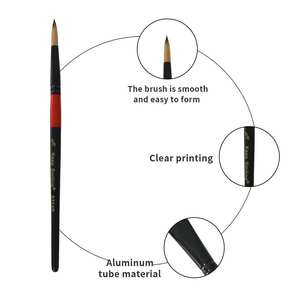 Keep Smiling 5PCs Pintura al óleo Plumas de gancho Nylon Hair Art <span class=keywords><strong>Dibujo</strong></span> Pincel Juego de pinceles de pintura - Product Image 4