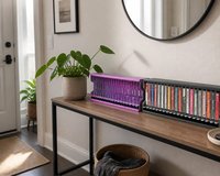 Support de rangement pour cassettes audio de haute qualité, construction métallique robuste, solution élégante pour l'affichage à domicile