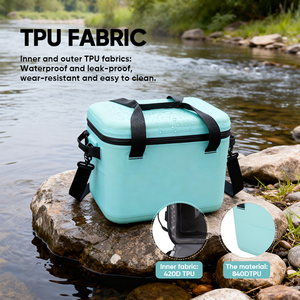 Sac isotherme souple à grande capacité, conception brevetée, personnalisable pour la famille, 20 canettes, séparation sec-humide, mousse PU, imperméable, maintien au frais 48h - Product Image 3