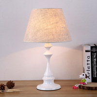 Lampu meja kolom Romawi Retro, samping tempat tidur hotel ruang tamu kamar tidur kantor lampu belajar pelindung mata peredupan hitam/putih lampu malam