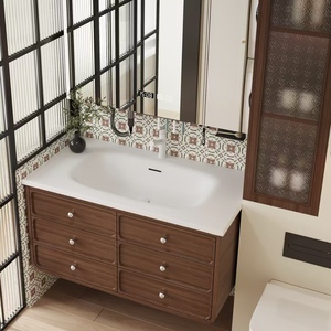 BALOM Contemporary Style Bathroom <b>Cabinet</b> Custom Wood MDF Plywood Melamine Modular Vanity with Smart Mirror OEM - Product Image 3