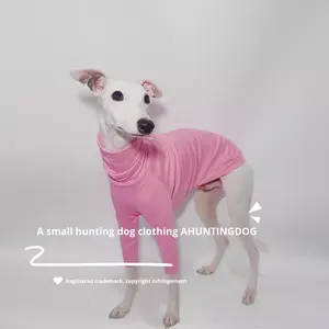 Greyhound Spring Summer New Pure Cotton Solid Color Casual T-Shirt Easy to Wear Italian Whippet Bedlington <strong>Dog</strong> Clothes - Product Image 5