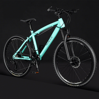 Vélo de montagne 26 pouces, 21 vitesses, frein à disque double, suspension avant, cadre en acier à haute teneur en carbone, vélo tout-terrain pour adultes, hommes, femmes, jeunes