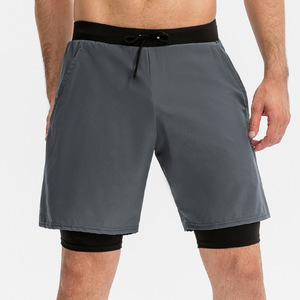 2025 New Men's Mid Waist Casual Sport Solid Quick Dry Breathable Summer Cargo Shorts Loose Fit <b>Knee</b> Plain Dyed Hot Shorts - Product Image 6