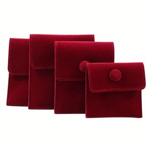 Pochette à bijoux en velours doux personnalisable avec logo pour rangement de colliers, boucles d'oreilles et bagues – Sac d'emballage cadeau - Product Image 6