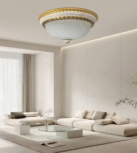 Moderne <span class=keywords><strong>LED</strong></span>-Decken leuchte im europäischen Stil Kreative amerikanische einfache Schlafzimmer Design Kunststoff Glass ockel für Wohnzimmer Eingang 6000K - Product Image 5