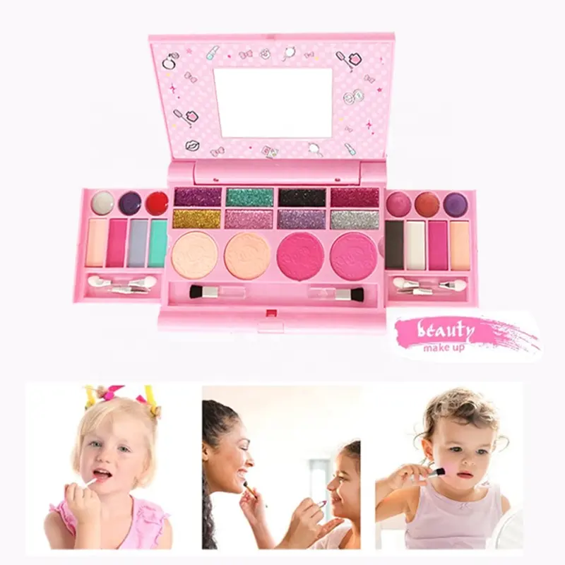 Set mainan riasan putri pertama saya, kosmetik permainan Makeup anak perempuan kecantikan dapat dicuci