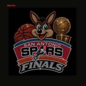 Personnaliser le transfert thermocollant de strass pour vêtements avec la mascotte Coyote des San Antonio Spurs - Product Image 1
