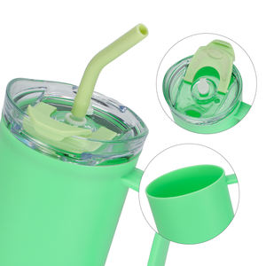 Vaso de PC Reutilizable de Gran Capacidad, Libre de BPA, de 40 oz, con Degradado de Color, con Pajita, para el Regreso a Clases, Ecológico - Product Image 1