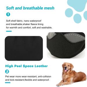 मध्यम आकार के कुत्ते खेल वर्षा जूते गर्म वाटरप्रूफ चमड़े के पैर में गर्मियों के लिए पशु पैटर्न क्लासिक सांस लेने योग्य पालतू वर्षा गियर - Product Image 6