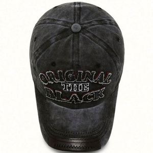 3D Embroidery Digital Printing Adjustable Washed Cotton Custom Distressed Vintage Letter Pattern Image Baseball Cap Dad <b>Hat</b> - Product Image 4