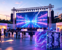 Pantalla LED de Alquiler para Exteriores TOPvision P2.976 P3.91 P4.81, IP65 Impermeable, Alta Definición, para Escenarios y Exposiciones, 3 Años de Garantía, Móvil