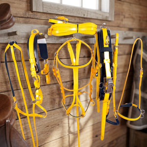Arnés de Conducción para Caballos al por Mayor en PVC Suave Completo y en Miniatura con Accesorios de Acero Inoxidable, Ligero, Todos los Colores, Amarillo, Equipo Ecuestre - Product Image 3