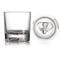 Vaso de Whisky de Cristal de Lujo con Base de Cabeza de Elefante 3D, Sin Plomo, Estilo Old Fashioned, para el Hogar, Bar, Fiestas, Regalo para Hombre