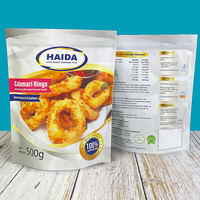 Sacs d'emballage personnalisés pour aliments surgelés, frites surgelées, sacs en plastique refermables, pochettes verticales avec fermeture éclair