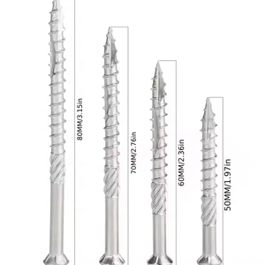สกรูหัวแบนรูปไข่แบบ Torx ขนาด 3 นิ้ว สแตนเลส SS304 สำหรับงานเด็ค คลาส 8 เมตริก สกรูเกลียวปล่อยสำหรับไม้ - Product Image 3
