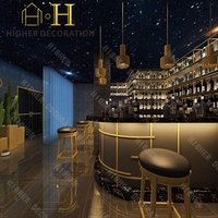 Vitrine de boîte de nuit de style néon ensemble de meubles de bar personnalisés décoration de vitrine d'affichage de boîte de nuit pour boîte de nuit