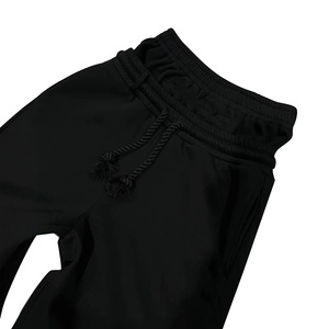 กางเกงวอร์มทรงแบ็กกี้เอวคู่สำหรับผู้ชายสีเทา Y2K กางเกงผ้าฟลีซกว้างมีเชือกรูดสำหรับวิ่งฮิปฮอป - Product Image 4