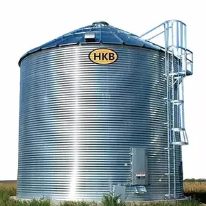 Vendita calda 1000-5000tons Silo di stoccaggio dell'alimentazione del grano del mais del seme di mais d'acciaio galvanizzato per l'azienda agricola