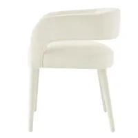 Fauteuil de salle à manger moderne de luxe blanc Lisette nouveau style design contemporain pour meubles de salle à manger