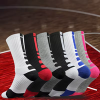 Chaussettes respirantes antidérapantes pour jeunes et adultes, personnalisables avec logo, impression numérique pour le basketball, le football et l'entraînement sportif