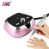 Perceuse à ongles électrique SML 35000 tr/min SML M3 avec pédale, modes main et pied, machine de manucure et pédicure pour nail art