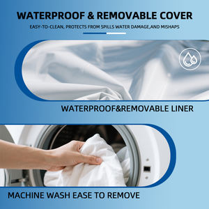 غطاء فراش مخصص من رغوة الذاكرة مع خيزران للتدليك، مضاد للحساسية، لسرير مزدوج - Product Image 5